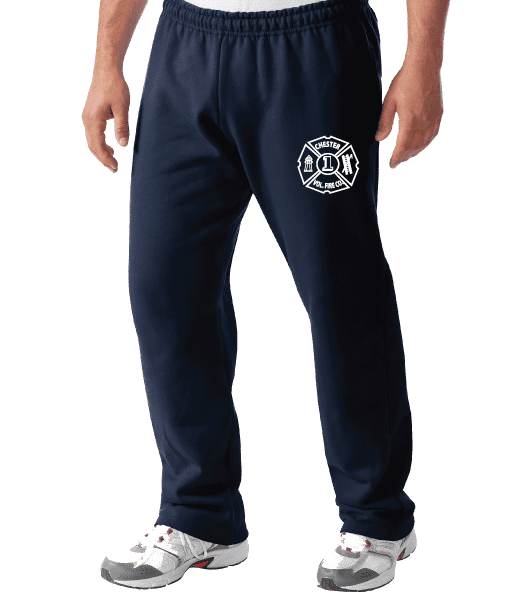 Chester Open Bottom Sweatpants - Firemen Clothing